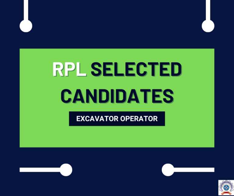 Selected Candidates for RPL Excavator Operator