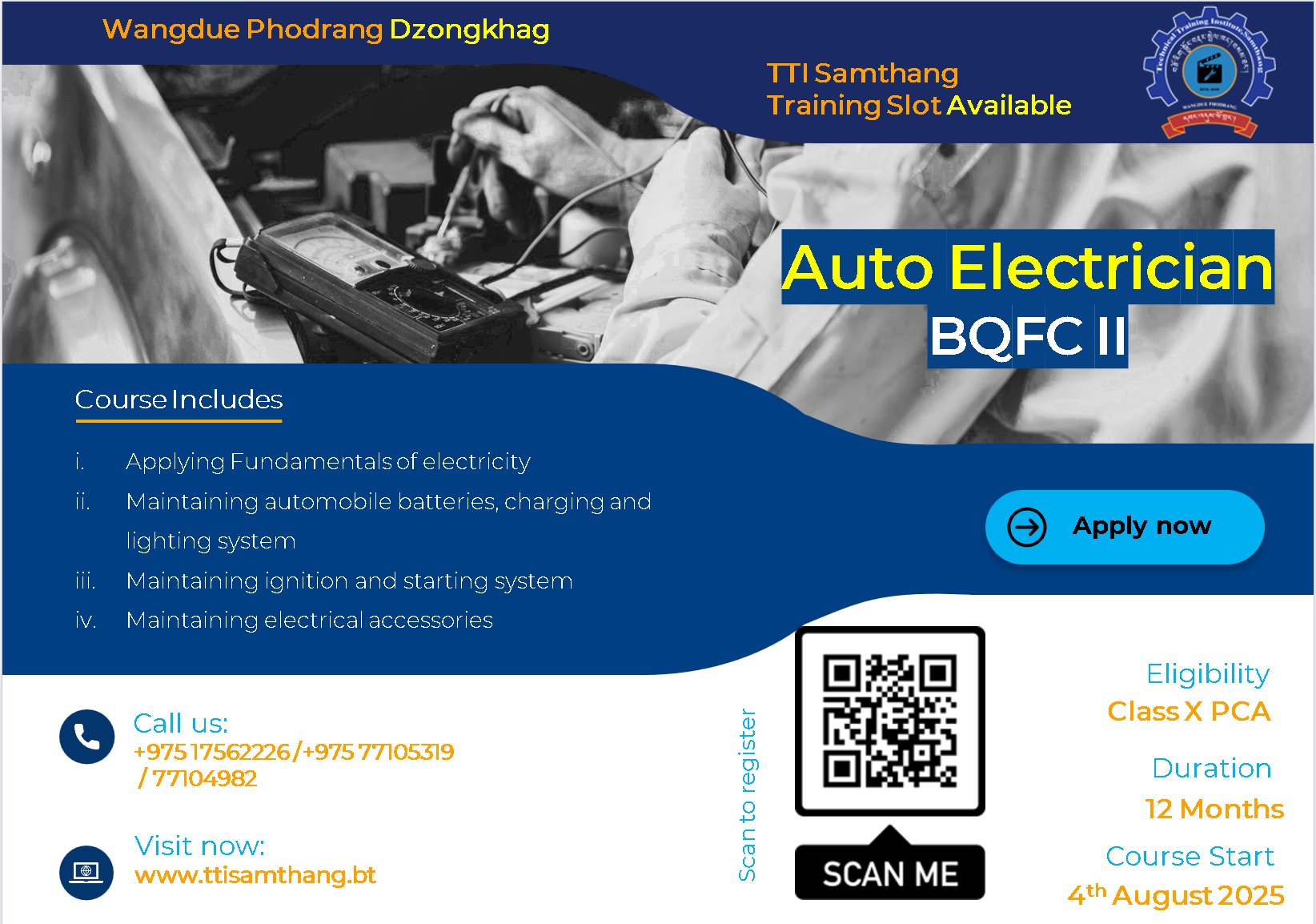 Training Slot Available